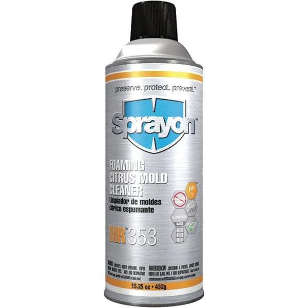Sprayon - 15.25 Ounce Aerosol Can, White, Mold Cleaner - d-Limonene Composition - Apex Tool & Supply