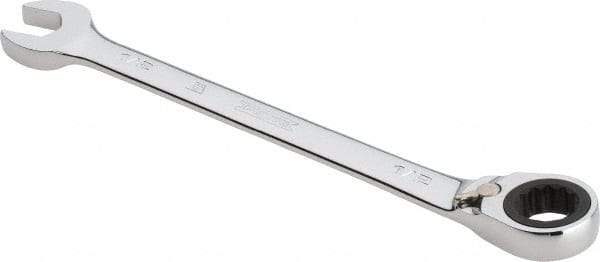 Proto - 1/2" 12 Point Combination Wrench - 0° Offset Angle, 7" OAL, Steel, Chrome Finish - Apex Tool & Supply