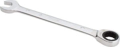 Proto - 17mm 12 Point Combination Wrench - 0° Offset Angle, 8-7/8" OAL, Steel, Chrome Finish - Apex Tool & Supply