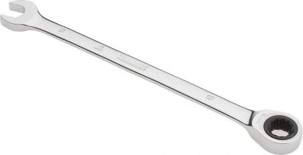 Proto - 8mm 12 Point Combination Wrench - 0° Offset Angle, 5-1/2" OAL, Steel, Chrome Finish - Apex Tool & Supply