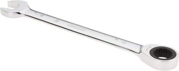 Proto - 1/2" 12 Point Combination Wrench - 0° Offset Angle, 7" OAL, Steel, Chrome Finish - Apex Tool & Supply