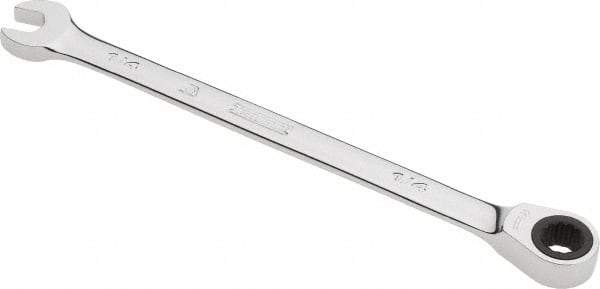 Proto - 1/4" 12 Point Combination Wrench - 0° Offset Angle, 5" OAL, Steel, Chrome Finish - Apex Tool & Supply