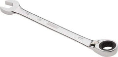 Proto - 17mm 12 Point Combination Wrench - 0° Offset Angle, 8-7/8" OAL, Steel, Chrome Finish - Apex Tool & Supply
