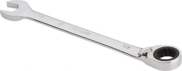Proto - 16mm 12 Point Combination Wrench - 0° Offset Angle, 8-3/16" OAL, Steel, Chrome Finish - Apex Tool & Supply