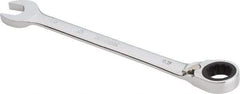 Proto - 16mm 12 Point Combination Wrench - 0° Offset Angle, 8-3/16" OAL, Steel, Chrome Finish - Apex Tool & Supply