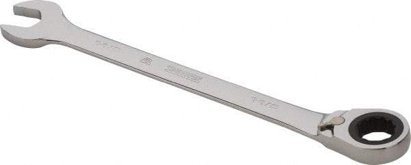 Proto - 1-1/8" 12 Point Combination Wrench - 0° Offset Angle, 15-7/8" OAL, Steel, Chrome Finish - Apex Tool & Supply