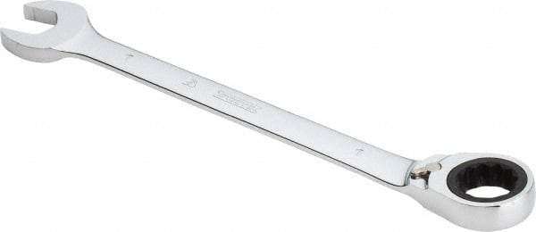 Proto - 1" 12 Point Combination Wrench - 0° Offset Angle, 12-3/4" OAL, Steel, Chrome Finish - Apex Tool & Supply