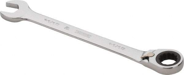 Proto - 1-1/16" 12 Point Combination Wrench - 0° Offset Angle, 14-1/8" OAL, Steel, Chrome Finish - Apex Tool & Supply
