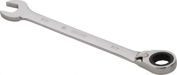 Proto - 27mm 12 Point Combination Wrench - 0° Offset Angle, 14-1/8" OAL, Steel, Chrome Finish - Apex Tool & Supply
