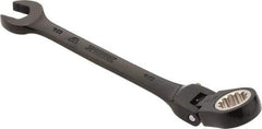 Proto - 10mm 12 Point Flexhead Combination Wrench - 15° Offset Angle, 5" OAL, Steel, Black Chrome Finish - Apex Tool & Supply