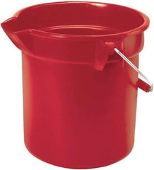 Rubbermaid - 14 Qt, 285.75mm High, High-Density Polyethylene Round Red Single Pail with Pour Spout - Handle Included, 12" Top Diam - Apex Tool & Supply