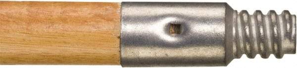 Rubbermaid - 60 x 1-1/16" Wood Handle for Push Brooms - Threaded Connection, Tan - Apex Tool & Supply