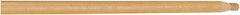 Rubbermaid - 60 x 1-1/16" Wood Handle for Push Brooms - Threaded Connection, Tan - Apex Tool & Supply
