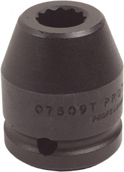 Proto - 3/4" Drive 41mm Standard Impact Socket - 12 Points, 2-1/2" OAL - Apex Tool & Supply