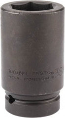 Proto - 1" Drive 38mm Deep Impact Socket - 6 Points, 4" OAL - Apex Tool & Supply