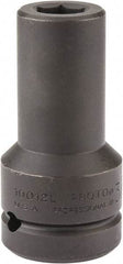 Proto - 1" Drive 3/4" Deep Impact Socket - 6 Points, 4" OAL - Apex Tool & Supply