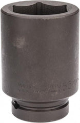 Proto - 1" Drive 55mm Deep Impact Socket - 6 Points, 4-1/2" OAL - Apex Tool & Supply