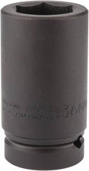 Proto - 1" Drive 36mm Deep Impact Socket - 6 Points, 4" OAL - Apex Tool & Supply