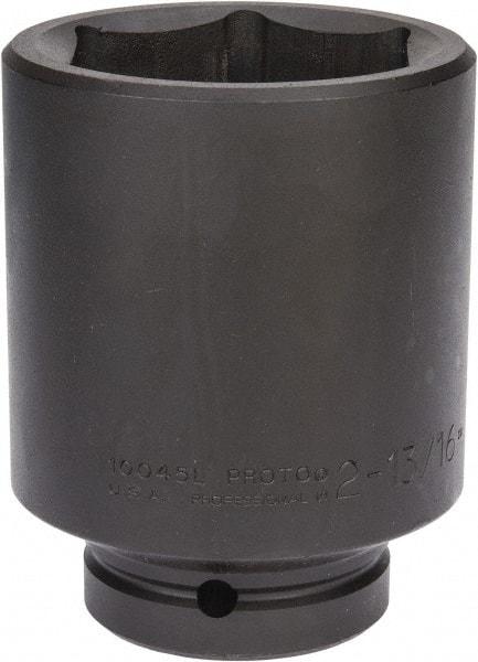 Proto - 1" Drive 2-13/16" Deep Impact Socket - 6 Points, 5" OAL - Apex Tool & Supply
