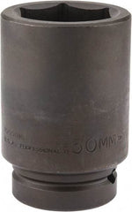 Proto - 1" Drive 50mm Deep Impact Socket - 6 Points, 4-1/4" OAL - Apex Tool & Supply