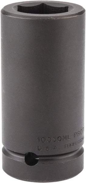 Proto - 1" Drive 30mm Deep Impact Socket - 6 Points, 4" OAL - Apex Tool & Supply