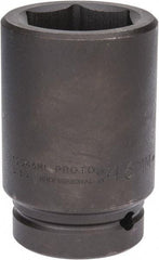 Proto - 1" Drive 46mm Deep Impact Socket - 6 Points, 4-1/8" OAL - Apex Tool & Supply