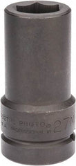 Proto - 1" Drive 27mm Deep Impact Socket - 6 Points, 4" OAL - Apex Tool & Supply