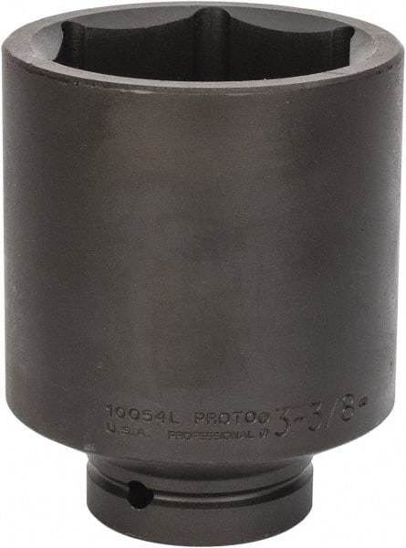 Proto - 1" Drive 3-3/8" Deep Impact Socket - 6 Points, 5-3/4" OAL - Apex Tool & Supply