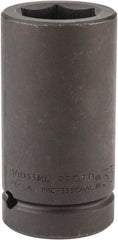 Proto - 1" Drive 33mm Deep Impact Socket - 6 Points, 4" OAL - Apex Tool & Supply