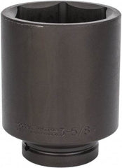 Proto - 1" Drive 3-5/8" Deep Impact Socket - 6 Points, 6-1/8" OAL - Apex Tool & Supply