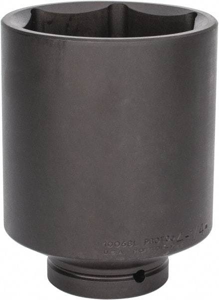 Proto - 1" Drive 4-1/4" Deep Impact Socket - 6 Points, 7" OAL - Apex Tool & Supply