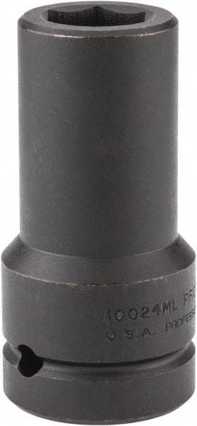 Proto - 1" Drive 24mm Deep Impact Socket - 6 Points, 4" OAL - Apex Tool & Supply