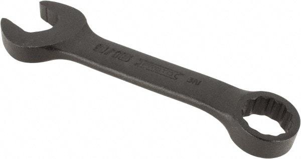 Proto - 9/16" 12 Point Offset Combination Wrench - 15° Offset Angle, 4-9/16" OAL, Steel, Black Finish - Apex Tool & Supply