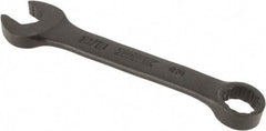 Proto - 3/8" 12 Point Offset Combination Wrench - 15° Offset Angle, 3-3/4" OAL, Steel, Black Finish - Apex Tool & Supply
