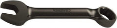 Proto - 1/4" 12 Point Offset Combination Wrench - 15° Offset Angle, 3-1/4" OAL, Steel, Black Finish - Apex Tool & Supply