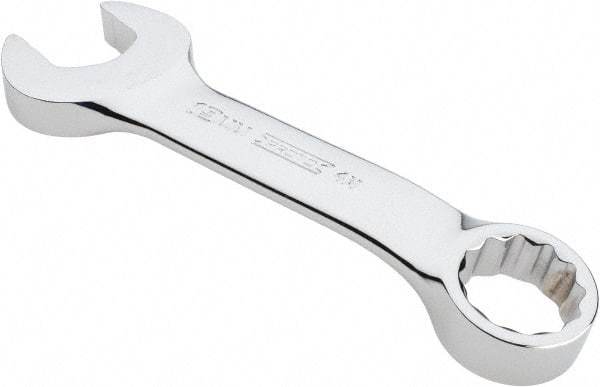 Proto - 19mm 12 Point Offset Combination Wrench - 15° Offset Angle, 6-15/64" OAL, Steel, Chrome Finish - Apex Tool & Supply