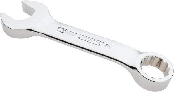 Proto - 16mm 12 Point Offset Combination Wrench - 15° Offset Angle, 4-7/8" OAL, Steel, Chrome Finish - Apex Tool & Supply