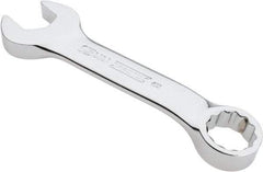 Proto - 15mm 12 Point Offset Combination Wrench - 15° Offset Angle, 4-11/16" OAL, Steel, Chrome Finish - Apex Tool & Supply