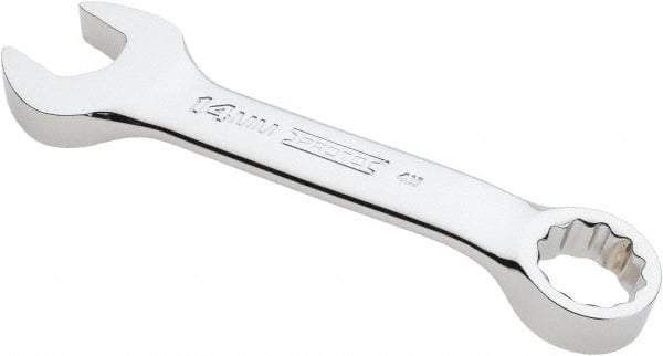 Proto - 14mm 12 Point Offset Combination Wrench - 15° Offset Angle, 4-1/2" OAL, Steel, Chrome Finish - Apex Tool & Supply