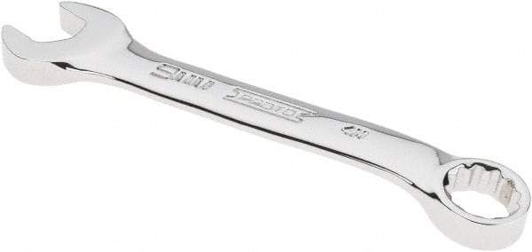 Proto - 9mm 12 Point Offset Combination Wrench - 15° Offset Angle, 3-5/8" OAL, Steel, Chrome Finish - Apex Tool & Supply