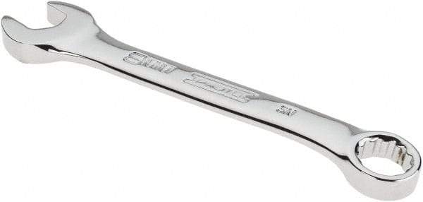 Proto - 8mm 12 Point Offset Combination Wrench - 15° Offset Angle, 3-1/2" OAL, Steel, Chrome Finish - Apex Tool & Supply