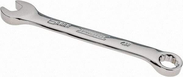 Proto - 6mm 12 Point Offset Combination Wrench - 15° Offset Angle, 3-1/4" OAL, Steel, Chrome Finish - Apex Tool & Supply