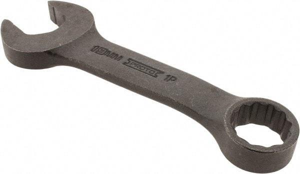 Proto - 19mm 12 Point Offset Combination Wrench - 15° Offset Angle, 5-7/16" OAL, Steel, Black Finish - Apex Tool & Supply
