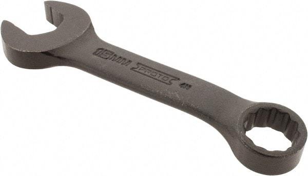 Proto - 15mm 12 Point Offset Combination Wrench - 15° Offset Angle, 4-11/16" OAL, Steel, Black Finish - Apex Tool & Supply