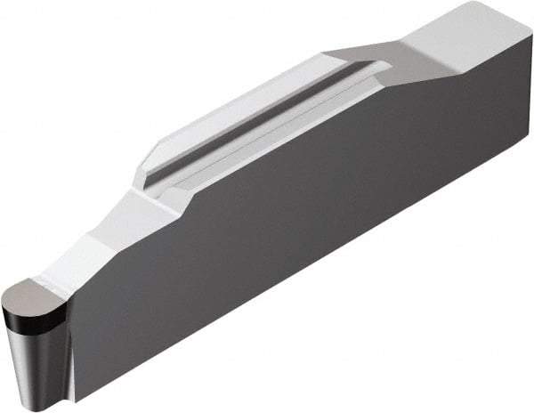Sandvik Coromant - 0200N123 Grade 7015, 2mm Cutting Width CBN Grooving Insert - 5mm Max Depth of Cut, Neutral, 1mm Corner Radius, TiN Finish - Apex Tool & Supply