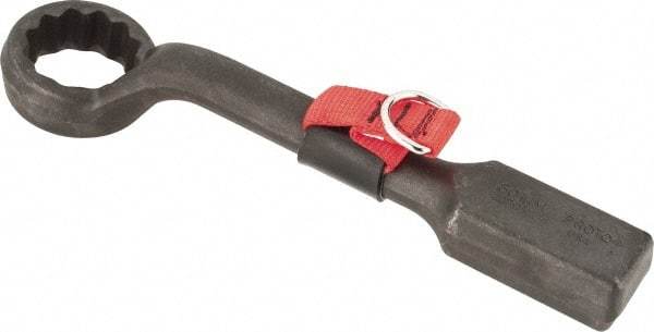 Proto - 50mm 12 Point Tethered Striking Box Wrench - Single End, 13-7/16" OAL, Steel, Black Finish - Apex Tool & Supply