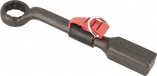 Proto - 1-1/8" 12 Point Tethered Striking Box Wrench - Single End, 11" OAL, Steel, Black Finish - Apex Tool & Supply
