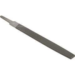 Value Collection - 8" Long, Bastard Cut, Flat American-Pattern File - Double Cut, 7/32" Overall Thickness - Apex Tool & Supply