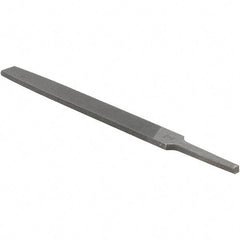 Value Collection - 6" Long, Bastard Cut, Flat American-Pattern File - Double Cut, 5/32" Overall Thickness - Apex Tool & Supply