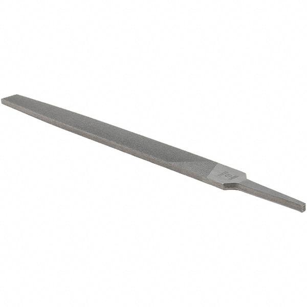 Value Collection - 10" Long, Bastard Cut, Flat American-Pattern File - Double Cut, 1/4" Overall Thickness - Apex Tool & Supply